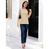 image:imageMAGCOMSEN Womens Long Sleeve Cotton Crew Neck TShirt Casual Tee Basic Top  ClassicFit MoistureWicking Breathable Tee Spring Fall Winter Crewneck Tshirt Solid Color Ladies Soft Shirt Daily WearLight Apricot
