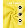 image:imageMAGCOMSEN Womens Long Sleeve Cotton Crew Neck TShirt Casual Tee Basic Top  ClassicFit MoistureWicking Breathable Tee Spring Fall Winter Crewneck Tshirt Solid Color Ladies Soft Shirt Daily WearYellow