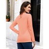 image:imageMAGCOMSEN Womens Long Sleeve Cotton Crew Neck TShirt Casual Tee Basic Top  ClassicFit MoistureWicking Breathable Tee Spring Fall Winter Crewneck Tshirt Solid Color Ladies Soft Shirt Daily WearApricot