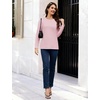 image:imageMAGCOMSEN Womens Long Sleeve Cotton Crew Neck TShirt Casual Tee Basic Top  ClassicFit MoistureWicking Breathable Tee Spring Fall Winter Crewneck Tshirt Solid Color Ladies Soft Shirt Daily WearAlight Pink