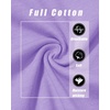 image:imageMAGCOMSEN Womens Long Sleeve Cotton Crew Neck TShirt Casual Tee Basic Top  ClassicFit MoistureWicking Breathable Tee Spring Fall Winter Crewneck Tshirt Solid Color Ladies Soft Shirt Daily WearAlight Purple