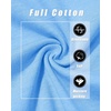 image:imageMAGCOMSEN Womens Long Sleeve Cotton Crew Neck TShirt Casual Tee Basic Top  ClassicFit MoistureWicking Breathable Tee Spring Fall Winter Crewneck Tshirt Solid Color Ladies Soft Shirt Daily WearWaterfall Blue