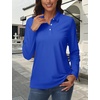 image:imageMAGCOMSEN Womens Polo Shirts Long Sleeve Cotton Collared T Shirt Golf Shirt Business Casual Tee Uniform Tops 3Button