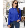 image:imageMAGCOMSEN Womens Polo Shirts Long Sleeve Cotton Collared T Shirt Golf Shirt Business Casual Tee Uniform Tops 3Button