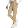 image:imageMAGCOMSEN Womens Fleece Lined Pants Water Resistant Winter Snow JoggersLight Khaki