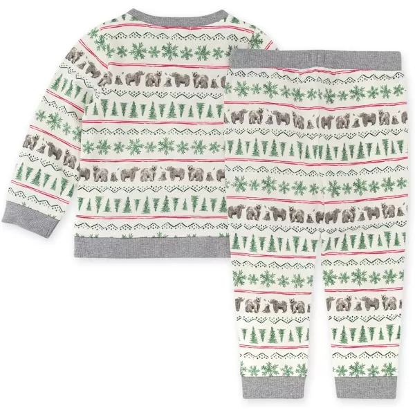 Burt's Bees Baby Baby Boys' Long Sleeve Center Pocket Tee and Tie-Up Pant Set