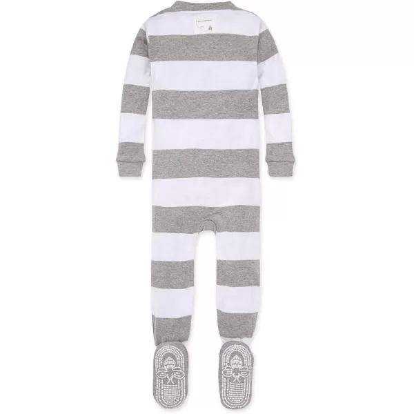 Burt's Bees Baby Baby Boys' Pajamas, Zip-Front Non-Slip Unisex Footed Sleeper Pjs, Organic Cotton