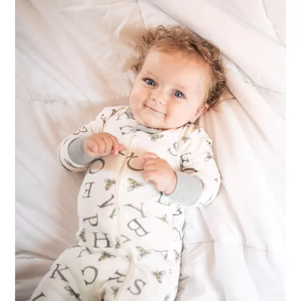 Burt's Bees Baby Baby Boys' Pajamas, Zip-Front Non-Slip Unisex Footed Sleeper Pjs, Organic Cotton