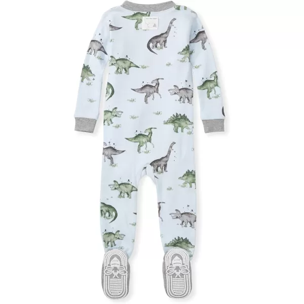 Burt's Bees Baby Baby Boys' Pajamas, Zip-Front Non-Slip Unisex Footed Sleeper Pjs, Organic Cotton