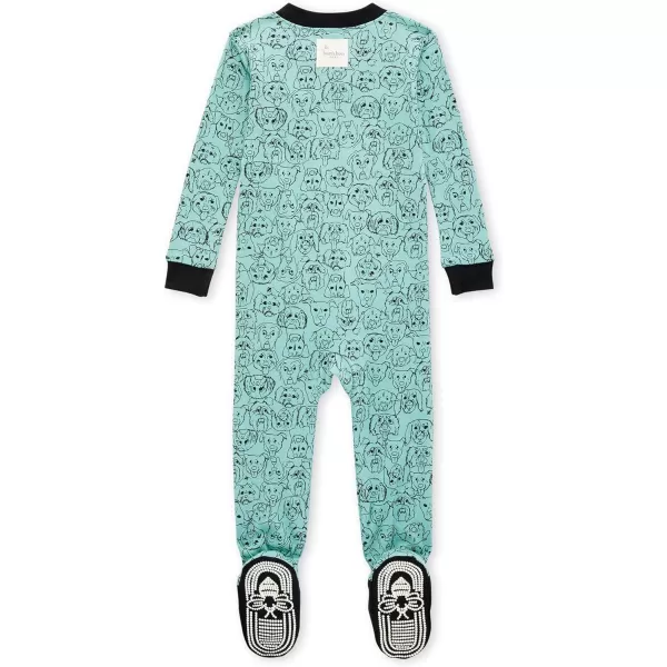 Burt's Bees Baby Baby Boys' Pajamas, Zip-Front Non-Slip Unisex Footed Sleeper Pjs, Organic Cotton