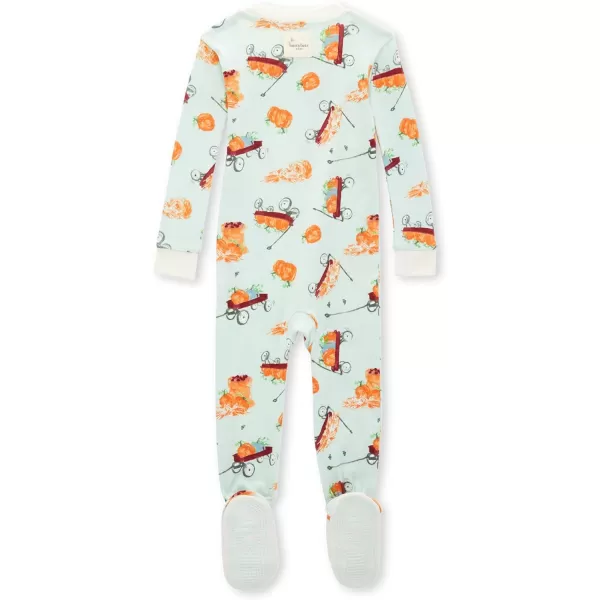 Burt's Bees Baby Baby Boys' Pajamas, Zip-Front Non-Slip Unisex Footed Sleeper Pjs, Organic Cotton