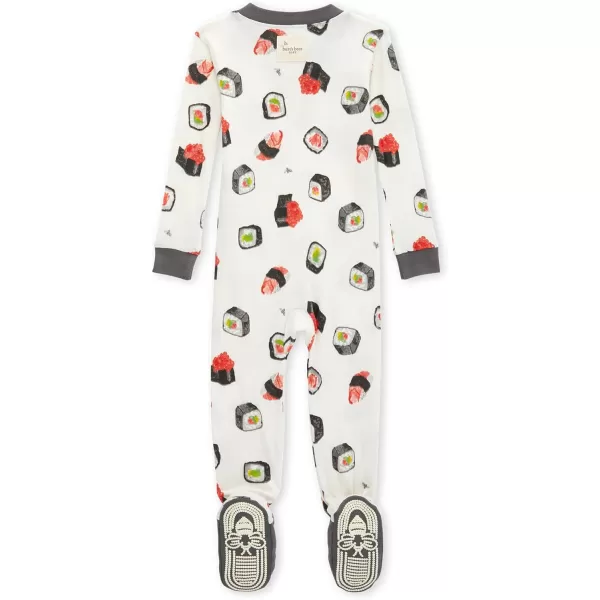 Burt's Bees Baby Baby Boys' Pajamas, Zip-Front Non-Slip Unisex Footed Sleeper Pjs, Organic Cotton