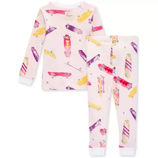 Burt's Bees Baby Baby Girls' Pajamas, Tee and Pant 2-Piece Pj Set, 100% Organic Cotton