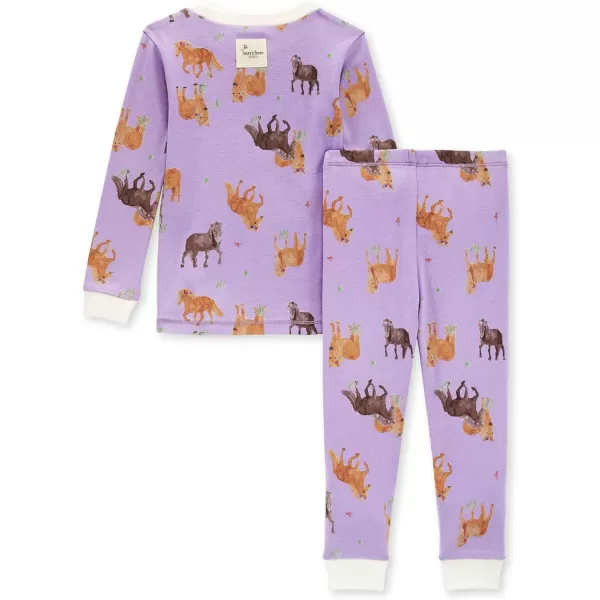 Burt's Bees Baby Baby Girls' Pajamas, Tee and Pant 2-Piece Pj Set, 100% Organic Cotton