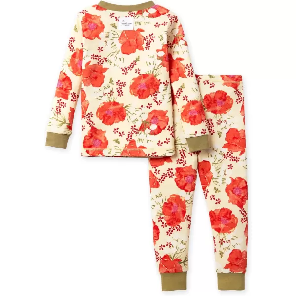 Burt's Bees Baby Baby Girls' Pajamas, Tee and Pant 2-Piece Pj Set, 100% Organic Cotton