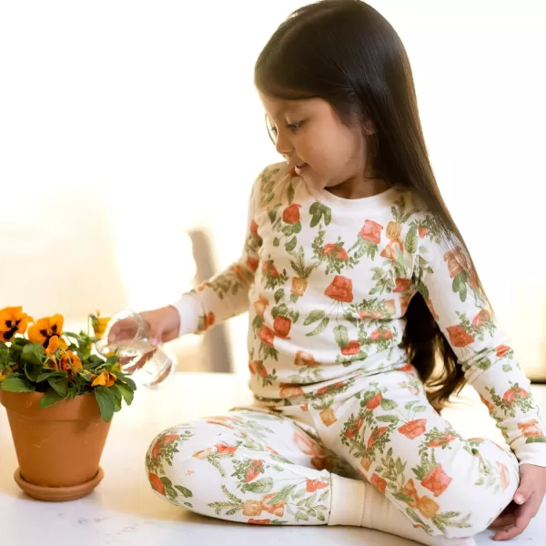 Burt's Bees Baby Baby Girls' Pajamas, Tee and Pant 2-Piece Pj Set, 100% Organic Cotton