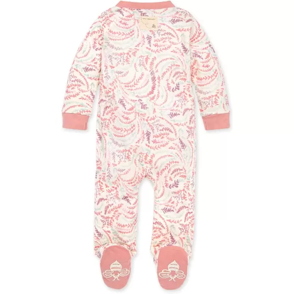 Burt's Bees Baby Baby Girls' Sleep and Play Pajamas, 100% Organic Cotton One-Piece Romper Jumpsuit Zip Front Pjs