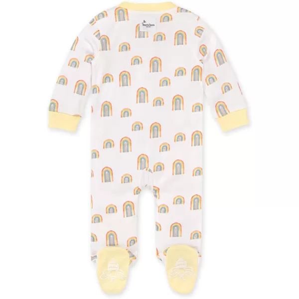 Burt's Bees Baby Baby Girls' Sleep and Play Pajamas, 100% Organic Cotton One-Piece Romper Jumpsuit Zip Front Pjs