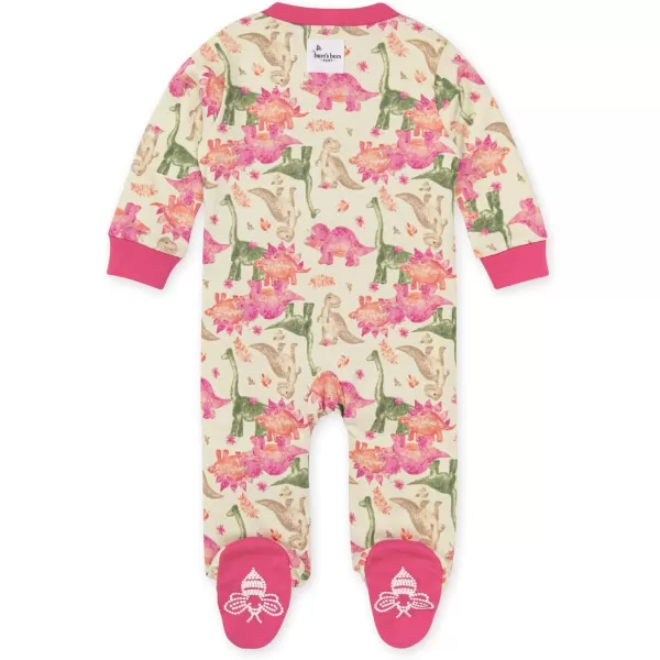 Burt's Bees Baby Baby Girls' Sleep and Play Pajamas, 100% Organic Cotton One-Piece Romper Jumpsuit Zip Front Pjs