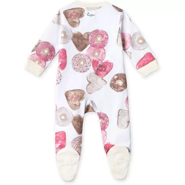 Burt's Bees Baby Baby Girls' Sleep and Play Pajamas, 100% Organic Cotton One-Piece Romper Jumpsuit Zip Front Pjs