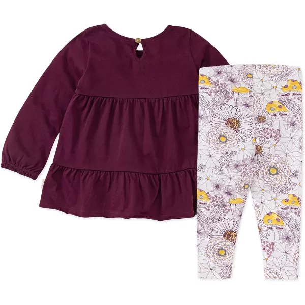 Burt's Bees Baby Baby Girls' Top and Pant Set, Tunic and Leggings Bundle, 100% Organic Cotton