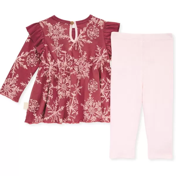 Burt's Bees Baby Baby Girls' Top and Pant Set, Tunic and Leggings Bundle, 100% Organic Cotton