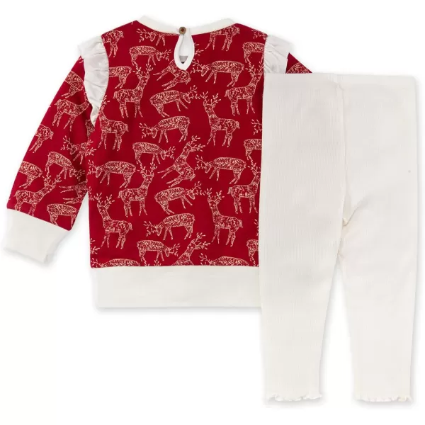 Burt's Bees Baby Baby Girls' Top and Pant Set, Tunic and Leggings Bundle, 100% Organic Cotton