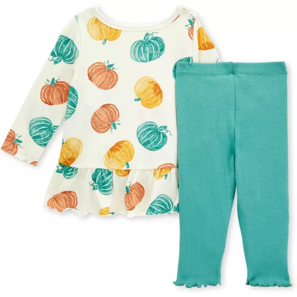 Burt's Bees Baby Baby Girls' Top and Pant Set, Tunic and Leggings Bundle, 100% Organic Cotton