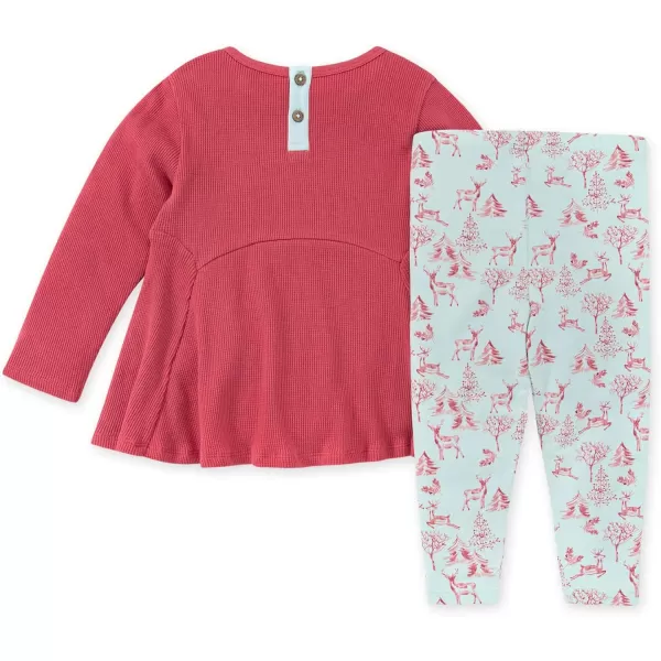 Burt's Bees Baby Baby Girls' Top and Pant Set, Tunic and Leggings Bundle, 100% Organic Cotton