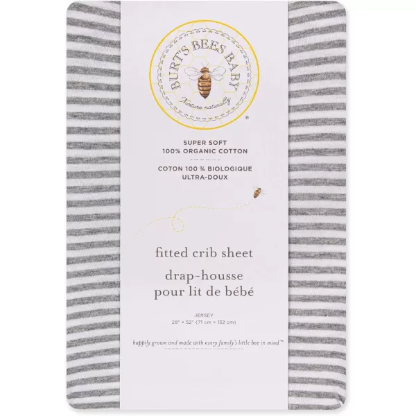 Burt's Bees Baby - Fitted Crib Sheet, Girls Boys &amp; Unisex 100% Organic Cotton Crib Sheet for Standard Crib &amp; Toddler Mattresses