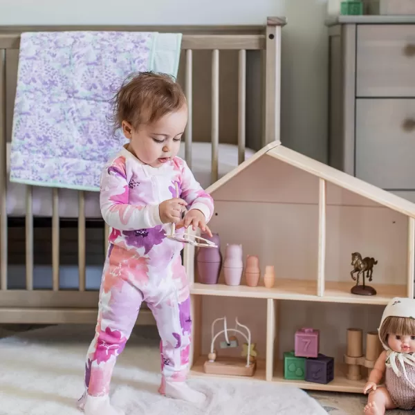 Burt's Bees Baby Girls Pajamas, Zip Front Non-slip Footed Pjs, 100% Organic Cotton and Toddler Sleepers
