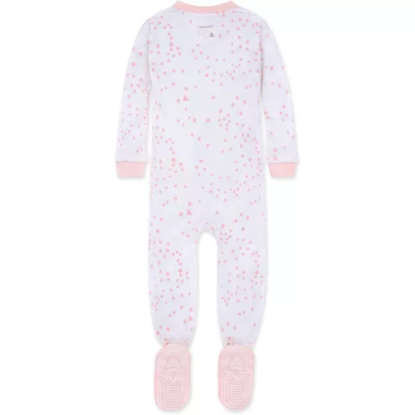 Burt's Bees Baby Girls Pajamas, Zip Front Non-slip Footed Pjs, 100% Organic Cotton and Toddler Sleepers