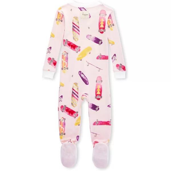 Burt's Bees Baby Girls Pajamas, Zip Front Non-slip Footed Pjs, 100% Organic Cotton and Toddler Sleepers