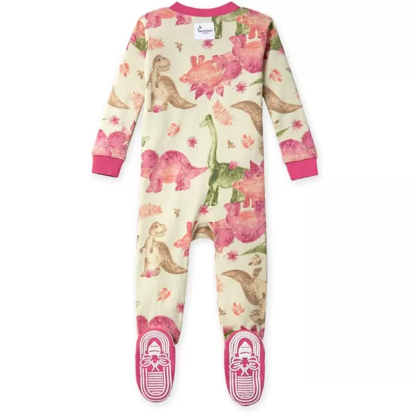 Burt's Bees Baby Girls Pajamas, Zip Front Non-slip Footed Pjs, 100% Organic Cotton and Toddler Sleepers
