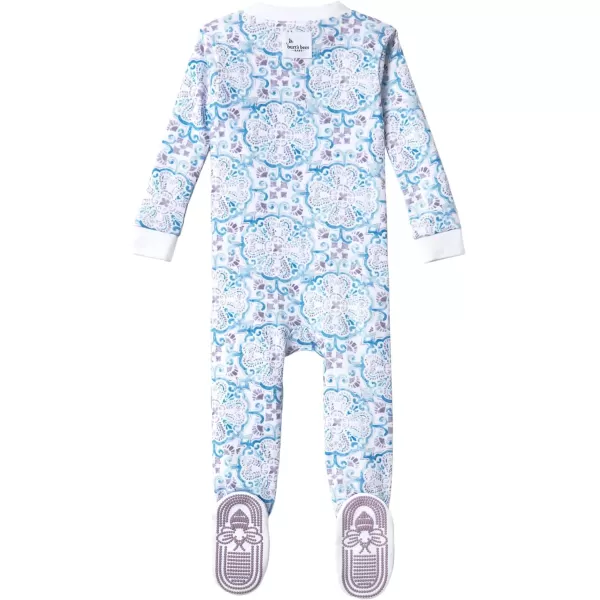 Burt's Bees Baby Girls Pajamas, Zip Front Non-slip Footed Pjs, 100% Organic Cotton and Toddler Sleepers