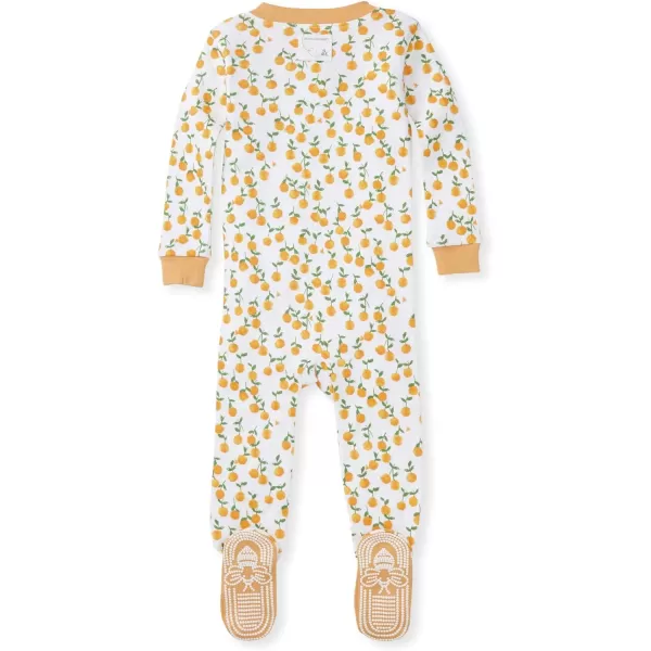 Burt's Bees Baby Girls Pajamas, Zip Front Non-slip Footed Pjs, 100% Organic Cotton and Toddler Sleepers