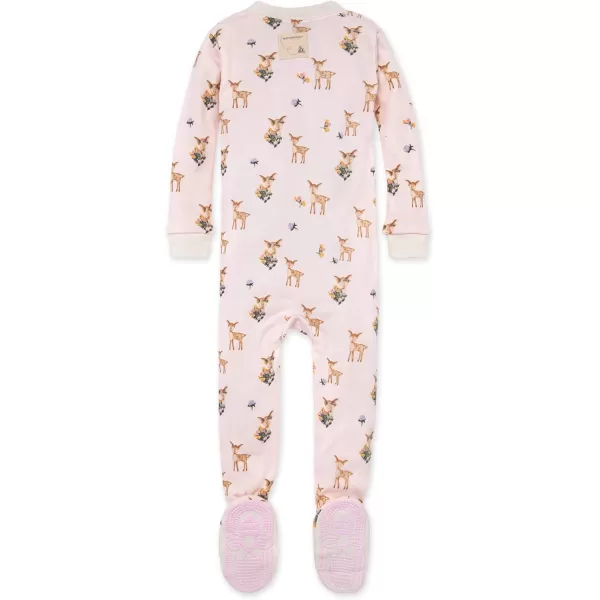 Burt's Bees Baby Girls Pajamas, Zip Front Non-slip Footed Pjs, 100% Organic Cotton and Toddler Sleepers