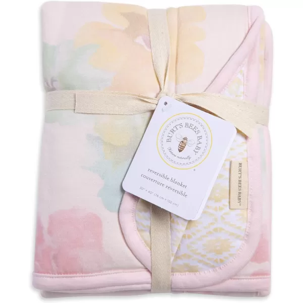 Burt's Bees Baby - Reversible Blanket, Nursery, Stroller &amp; Tummy-Time Organic Jersey Cotton Quilted Infant &amp; Toddler Bedding