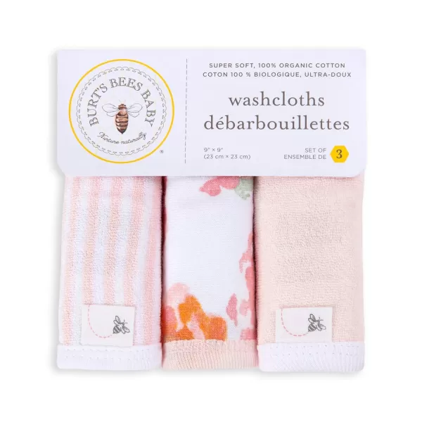 Burt's Bees Baby Washcloths, Absorbent Knit Terry, Super Soft 100% Organic Cotton