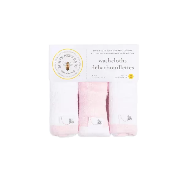 Burt's Bees Baby Washcloths, Absorbent Knit Terry, Super Soft 100% Organic Cotton