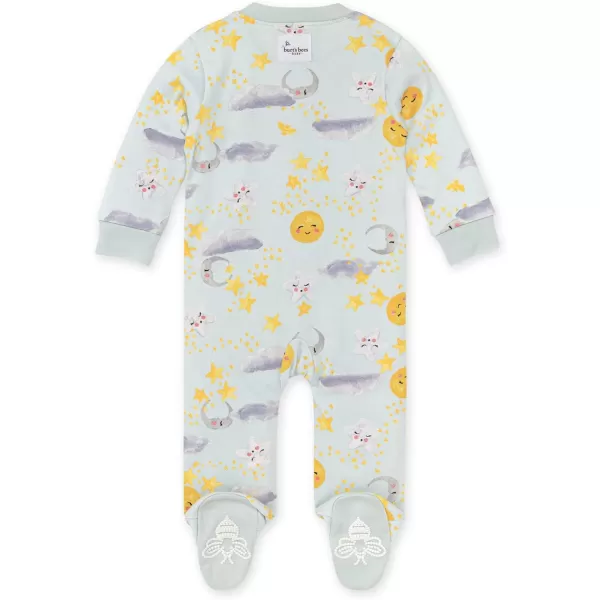 Burt's Bees Baby baby-boys Sleep and Play Pjs, 100% Organic Cotton One-piece Zip Front Romper Jumpsuit Pajamas