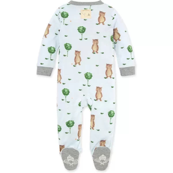 Burt's Bees Baby baby-boys Sleep and Play Pjs, 100% Organic Cotton One-piece Zip Front Romper Jumpsuit Pajamas