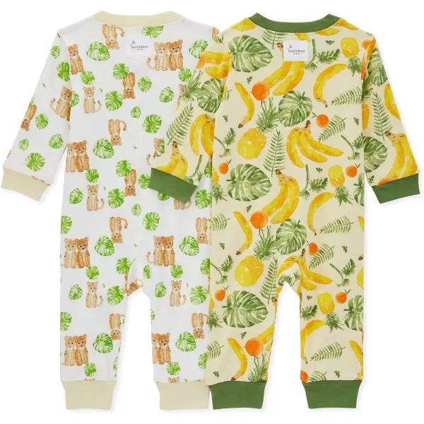 Burt's Bees Baby baby-boys Sleep and Play Pjs, 100% Organic Cotton One-piece Zip Front Romper Jumpsuit Pajamas