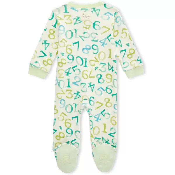 Burt's Bees Baby baby-boys Sleep and Play Pjs, 100% Organic Cotton One-piece Zip Front Romper Jumpsuit Pajamas