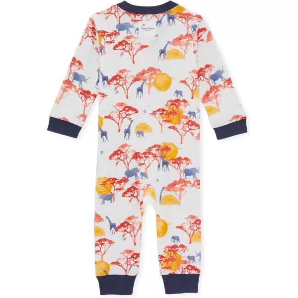 Burt's Bees Baby baby-boys Sleep and Play Pjs, 100% Organic Cotton One-piece Zip Front Romper Jumpsuit Pajamas