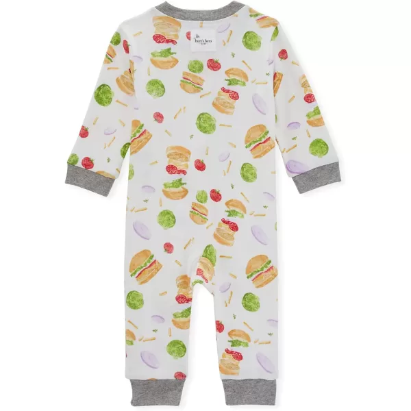 Burt's Bees Baby baby-boys Sleep and Play Pjs, 100% Organic Cotton One-piece Zip Front Romper Jumpsuit Pajamas