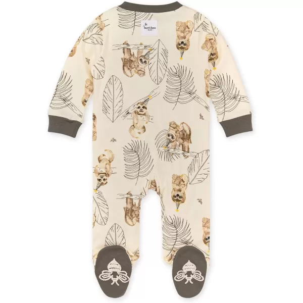 Burt's Bees Baby baby-boys Sleep and Play Pjs, 100% Organic Cotton One-piece Zip Front Romper Jumpsuit Pajamas