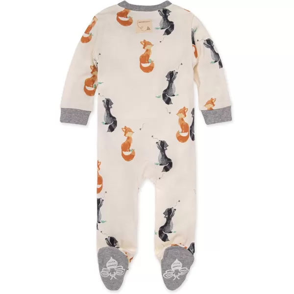 Burt's Bees Baby baby-boys Sleep and Play Pjs, 100% Organic Cotton One-piece Zip Front Romper Jumpsuit Pajamas