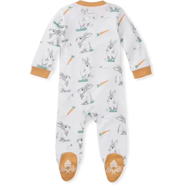 Burt's Bees Baby baby-boys Sleep and Play Pjs, 100% Organic Cotton One-piece Zip Front Romper Jumpsuit Pajamas