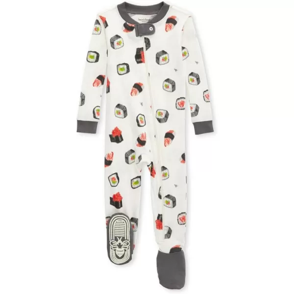 Burt's Bees Baby Baby Boys' Pajamas, Zip-Front Non-Slip Unisex Footed Sleeper Pjs, Organic Cotton